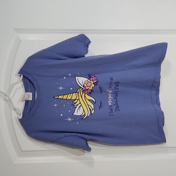 5/$25🌴Gildan Heavy Cotton Destination Graphic Small Youth Purple Tee Shirt - Picture 1 of 6